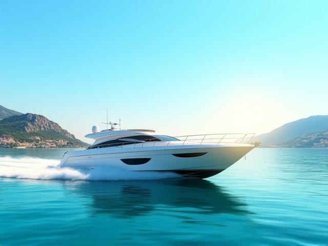 Lyxig yacht i Medelhavet